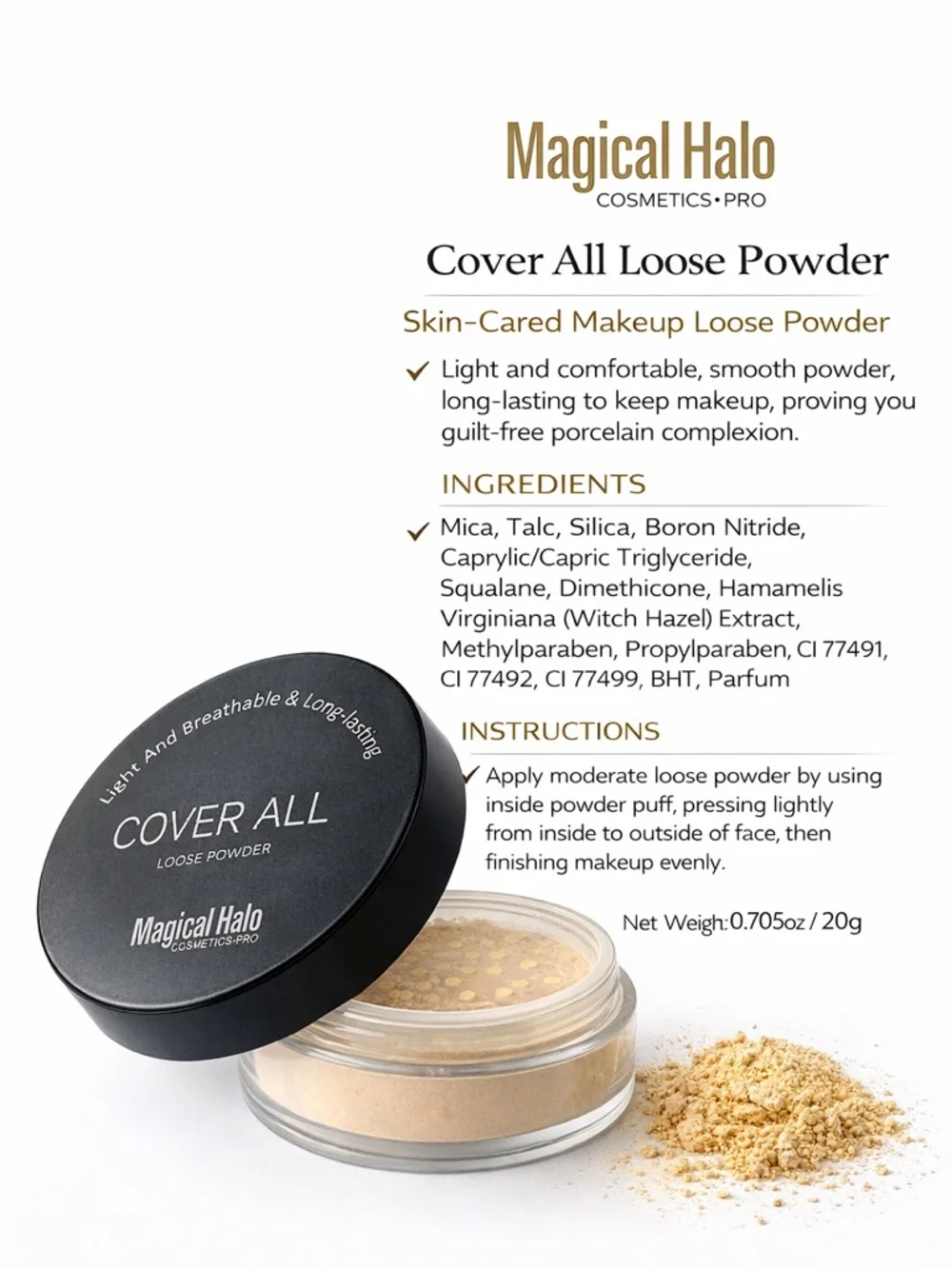 Magical Halo Cover All Loose Powder #3 - Beige